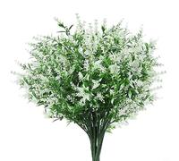 8 Bunches of Lifelike Artificial Flowers Perfect for Decorating Porches, Gardens, and More (Black)
