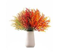 8 Bundles Autumn Flowers Artificial Decorations, Orange Artificial Flowers for Autumn Home Decor Indoor Outdoor Garden Table (Yellow)