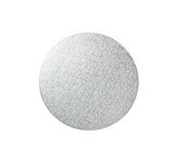 8" Cake Boards Round Silver 3mm Double Thick Cards