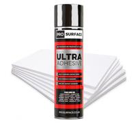 8 Cans High Temperature Spray Adhesive for Posters, Prints, Artwork & Template Mounting - Heat Resistant 110°C Contact Glue - Pro Surface 500ml