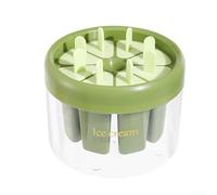 8-Cavity Ice Set for Juices Yogurt Purees Fruit Pudding Jams Jellies with Smooth Interior and Round Insulated Storage Solution (green)