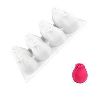 8 Cavity Rose Shape Silicone Molds for Mousses Cake Chocolate Soap Baking Crafting Romance Design Food Grade Safe Soap Making Molds