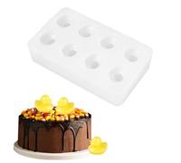 8-Cavity Silicone Duck Mold, Mini 3D Fondant, Chocolate, Candy, Epoxy Resin, Soap & Polymer Clay Mould for Cake Decorating, Baking DIY Crafts