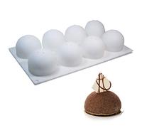8-Cavity Sphere Silicone Moulds for Chocolate, Mousse