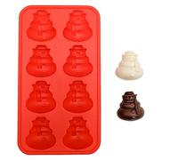 8 Cell Snowman Silicone Mould, Wax Melt, Chocolate Mould, Ice Tray, Hard Candy, Cake Decoration
