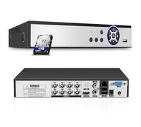 8 Channel 5MP H.265+ Security DVR Recorder with AI Human Detection, 8CH Hybrid 6-in-1 CCTV DVR for Surveillance Camera, Supports 8CH Analog and IP Cameras, Mobile APP & PC Remote