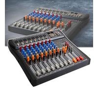 8-Channel Bands Mixing Boards, Audio Mixer with USB port, LED Display+Built-in Digital Effects Processorfor Podcasting, Live Performance, Recording, DJ, Mac and PC,A