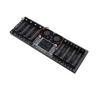8-Channel Battery Capacity Internal Resistance Tester, DC Two-Wire Voltage Current Display Module with Active Fan Cooling and External Discharge Terminal for Flat Cell Measurement, Black