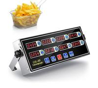 8-Channel Commercial Kitchen Timer, Digital Cooking Timer Fryer Baking Dining Reminder with Adjustable Volume Buzzer Stainless Steel for Restaurant Home Hotel