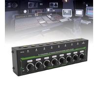 8 Channel Headphone Amplifier, Headphone Amplifier with 8 Channel Headphone Amplifier Fine Signal Amplification 6.35mm Volume Control Stereo Headphone Splitter