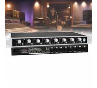 8-Channel Microphone Preamp, Mic Gain Booster with 60dB Clean Gain, 48V Phantom Power, Phase Reverse Design, XLR/6.35mm Input for Live Show,Streaming Recording Music Stage