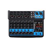 8 Channel Mini Audio Mixer Line Mixer ，DC 5V，Bluetooth,48V,24 Effects For Small Clubs Or Bars, Studio Recording Widely Applicable(Black)