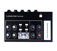 8-Channel Mono Stereo Karaoke Mini Mixer with 1/4” Inputs and Outputs, Echo/Delay Effect and Depth Controls (TRITON-A08)
