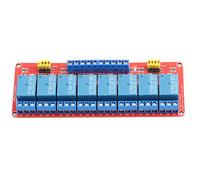 8 Channel Optocoupler Relay Module Board 5V/12V/24V Fault Tolerant High Power Industrial Automation Control Module with Power Indicator & Easy Terminal Connection