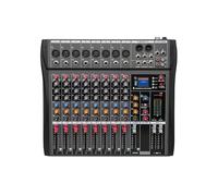 8 Channel Professional Digital Mixer Sound Board Console Bluetooth Live Studio Audio Mixer Power Mixing USB (110V-220V)