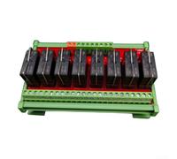 8 Channel Relay Module 16A 24V DC NPN for pnp Input Optocoupler Isolation Control Board for PLC Automation for din Rail Mount Industrial Grade