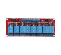 8-Channel Relay Module 5V/12V/24V with Optocoupler Isolation, High/Low Level Trigger, 10A Load Capacity for PLC Automation IoT Control Projects(24V)