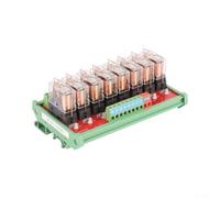 8 Channel Relay Module For Npn And Pnp Input Signals With 24v Dc Power Supply And 1no1nc Pluggable G2r-1-e Relays Rated At 16a Capacity For Industrial Control Systems On Din Rail Mounts