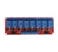 8 Channel Relay Module For Plc And Iot Control, 10A Load, 5V/12V/24V Power Supply, Optocoupler Isolation, Low/High Level Trigger, Led Indicator, Fr-4 Pcb Board