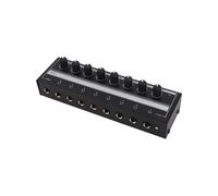 8-Channel Stereo Headphone Amplifier, Portable Metal Design for Studio and Stage EU Plug