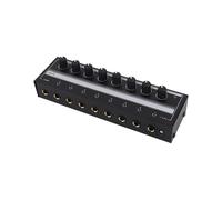 8-Channel Stereo Headphone Amplifier, Portable Metal Design for Studio and Stage EU Plug