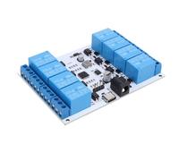8 Channel USB Relay Module, Control Board with Type C Interface and Optocoupler, for 10A/30VDC Load, with Overcurrent Protect and Optocoupler Protect Function