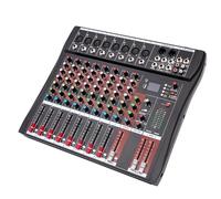 8-Channels Mixer Professional Portable Sound Mixing Console Bluetooth USB Power Interface for Home KTV, Recording Studio