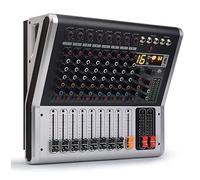 8 Channels Power Mixing Console, Audio Mixer Kit, Built-in 16 Kinds of Digital Effects, 2x150W 16 DSP Effect Professional Bluetooth-Compatible USB Audio Mixer DJ