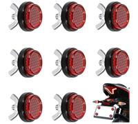 8 circular motorcycle reflector, 25mm small bike reflectors, red warning reflectors suitable for motorcycles, bicycles, trailers, and door pillars,trailer reflectors,reflectors for gate posts