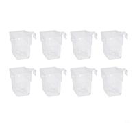 8 Clear Hanging Aquarium Plant Holders for Fish Tanks, Designed to Securely Hold Aquatic Plants and Promote Healthy Growth with Proper Circulation (B)