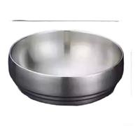 8 Cm Diameter - Silver. Dishes Noodle Insulation Heat-Resistant for Hot Soups Asian Extra 22 Double-Layer Steel Vacuum Cold Thick Bowl with Stainless(Silver 21CM)