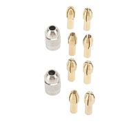 8 Collet Sizes Fast Change Adapter, Premium Brass Collet Chuck Set, Broad Compatibility for Tools, Enhance Accuracy with 4485 Brass Collets and 2 Metal Nut Chucks