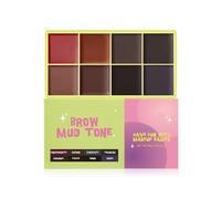 8 Color Eyebrow Cream, Waterproof Eyebrow Cream Makeup Palette Set, Lasting Drying Oil-free, Creating A Natural And Clear Eyebrows Glossy Finish (Multicolor)