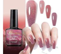 8 Color Temperature Change Broken Diamond Nail Polish Classic Fairy Color Gradient Nails Art,A Bottle 0f Three Color Sparkly Shiny Nail Lacquer,Nail Polish Gift for Girls (#6)