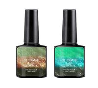 8 Color Temperature Change Broken Nail Polish Color Gradient Nails A Bottle Of Three Color 16ml Nail Kits That Come with Everything (D, One Size)