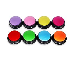 8 Color Voice Recording Button, Recordable Buttons Talk Training for Classroom Study, 30 Second Record &Playback