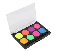 8 Colors Bright Neon Body Painting Palette, Washable Water Soluble Makeup Pigment Face Body Paint Kit for Holiday Festival