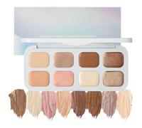 8 Colors Highlighter Makeup Contour Palette,Multi-Use As Cream Eyeshadow Palette,Concealer Highlighter Contour Eyeshadow All In One MakeupPalette,Long-Lasting Waterproof Shimmer & Matte Makeup Sets