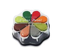 8 Colors Petal Point Craft Ink Pad Stamps Partner DIY Color, Finger Ink Stamp Pads for Kids, Rainbow Rubber Ink Pad for Card Making, Scrapbook, Painting (Style 4)