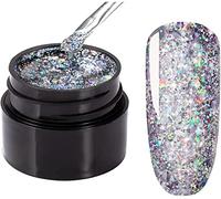 8 Colors Reflective Glitter Gel Nail Polish,Women Girls Nail Art Sparkling Shining Diamond Gel Nail Polish Bright for Home DIY Manicure Nail Salon (A001)
