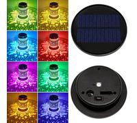 8 Colors Solar Replacement Lights for Lanterns, 3.74 Inches 10 Lumens | 2 Pack Lantern Lid Lids Replacement Light for Hanging Solar Lanterns Outdoor Decorations Garden Patio