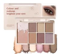 8-Colour Matte Eyeshadow Palette - Neutral Nude Brown and Dusty Rose Tones, Eye Makeup Palette for Daily Wear, Work Looks, Day to Night and Soft Glam Style, Office Makeup and Gentle Smokey Eyes
