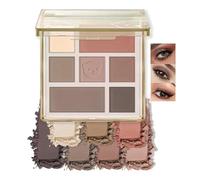 8-Colour Neutral Eyeshadow Palette - Natural Matte and Shimmer Nude Eyeshadows for Everyday Warm-Toned Makeup Looks, Long-Lasting Pigmented Powder with Velvety Texture for Day to Night Smokey Eye