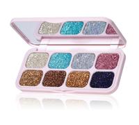 8 Colours Glitter Eyeshadow & Highlighter Palette, Shimmer Eye, Face Makeup