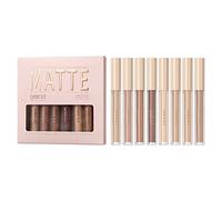 8 Colours Matte Liquid Eyeshadow Set Velvet Highly Pigmented Smokey Black Nude Eyeshadow Long Lasting Quick Drying Eye Shadow Make Up Kits (Set D)
