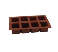 8 Compartment Silicone Square for Dessert Making Tray | Baking Tool for Mousse Jelly Pudding Cake | Flexible Non-Stick Kitchen Utensil with 5.3x5.3cm Cavities
