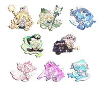 8 Cookies Run Kingdoms Figure Badge Cookie Action Figures Cute Brooch Characters Acryl Pin Cookies Cosplay Bag Pins