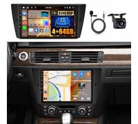 [8 Core 4+64G] Hikity Android Car Stereo for BMW 3 E90 E91 E92 E93 2005-2012 9 Inch IPS Touchscreen Radio Support Carplay/Android Auto/Bluetooth 5.0/GPS Navigation/WiFi/32EQ DSP+AHD Backup Camrea