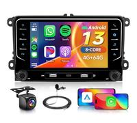 8 Core 4G+64G 5G WiFi Car Radio for VW Golf 5 Polo Skoda with DSP Wireless Carplay Android Auto GPS, Hodozzy 7" 1280P IPS Touch Screen Android Car Stereo with Bluetooth 5.0 FM/RDS SWC+Backup Camera
