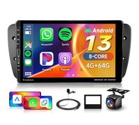 8 Core 4G+64G 5G Wifi Car Stereo for Seat Ibiza 6j IV 2009-2014 with DSP Wireless Carplay Android Auto, Hodozzy 9" 1280P Touchscreen Bluetooth 5.0 Car Radio Support 63UIs SWC USB/Type-C Camera
